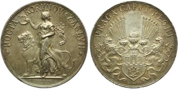 AR Medaile b.l. - Medaile města Prahy, na hrane nápis : Panu Františku Forejtovi maj.