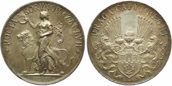 AR Medaile b.l. - Medaile města Prahy, na hrane nápis : Panu Františku Forejtovi maj.
