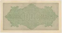 Německo, 1000 Mark 1922, vod. Hakensterne, černé 6-místné číslo, Ro.75b - fotografie 2