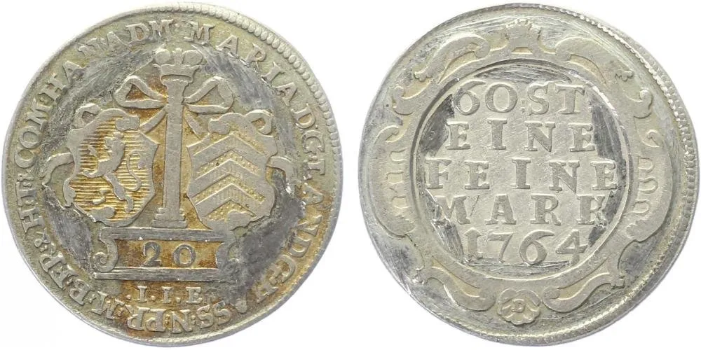 Hanau - Münzenberg, Maria von Braunschweig, jako regentka Wilhelma IX., 1760 - 1764 — 1