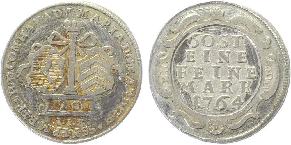 Hanau - Münzenberg, Maria von Braunschweig, jako regentka Wilhelma IX., 1760 - 1764 — 1