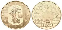 Francie, 100 Euro 2014 - Denár Charles le Chauve