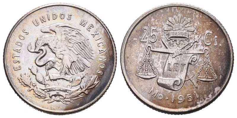 Mexiko, 25 Centavo 1951