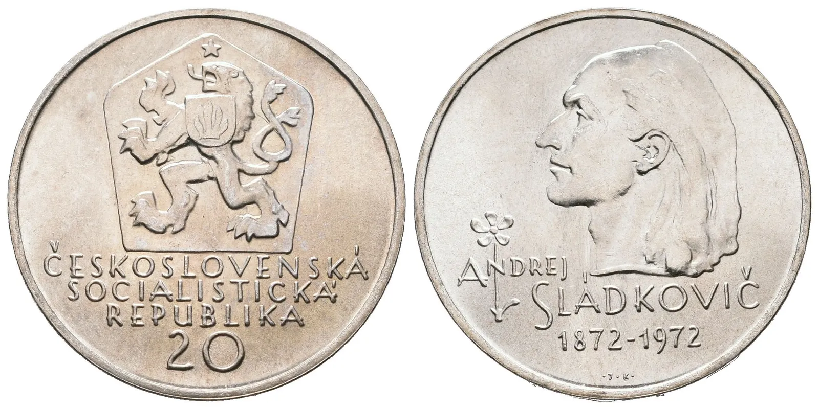 20 Kčs 1972 - Andrej Sládkovič, varianta