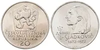 20 Kčs 1972 - Andrej Sládkovič, varianta