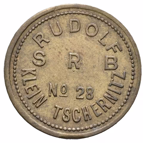 Malá Černoc / Kleintschernitz - Rudolf Srb č. 28, známka na věrtel