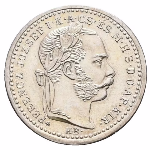 10 Krejcar 1868 KB, ... AP KIR / VÁLTÓ PÉNZ, Ves.107, novoražba s rozetou,