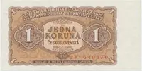 Československo, 1 Koruna 1953, tisk Praha, série FP, Hej.89b1