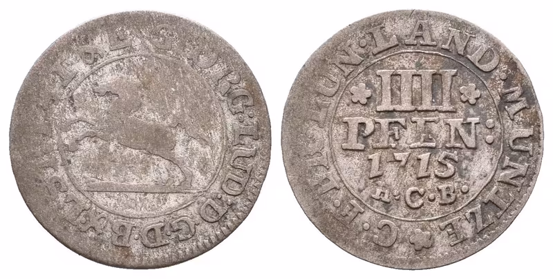 Brunšvick-Hannover, 4 Fenik 1715