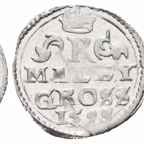 Malý groš 1595, Kutná Hora-Herold, HN.8 (opis 7a), krásná zachovalost, lesk v ploše,