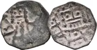 AE Trachy, Monogram / Postava Cara čelně, mincovna Veliko Tarnovo, jako Dochev 3730, — 1