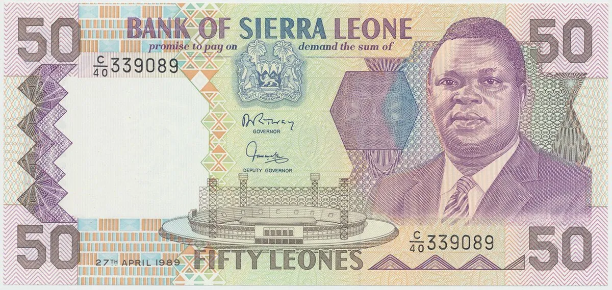 Sierra Leone, 50 Leones 1989, P.17b