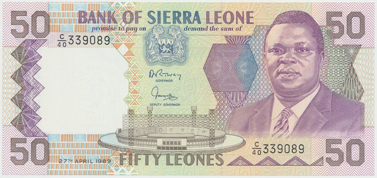 Sierra Leone, 50 Leones 1989, P.17b