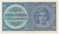 1 Koruna b.d. (1938), bez přetisku, Hej.28c