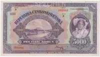 5000 Koruna 1920, série B, SPECIMEN, Hej.17b.S1