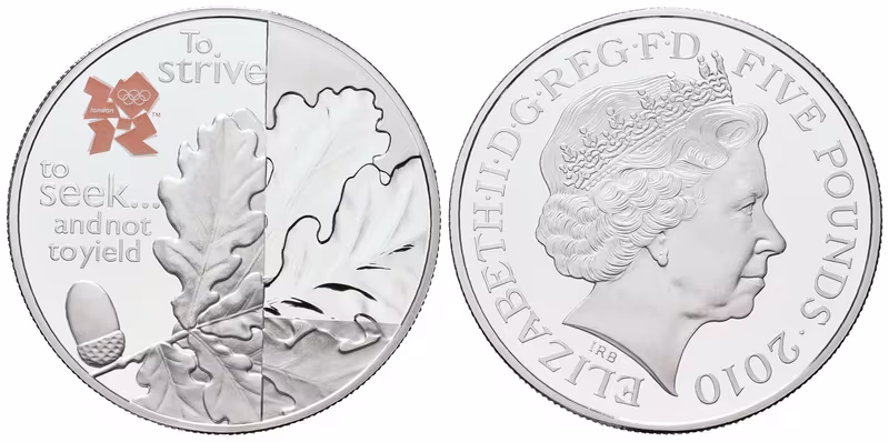 Velká Británie, 5 liber 2010  OH Londýn - Britský dub