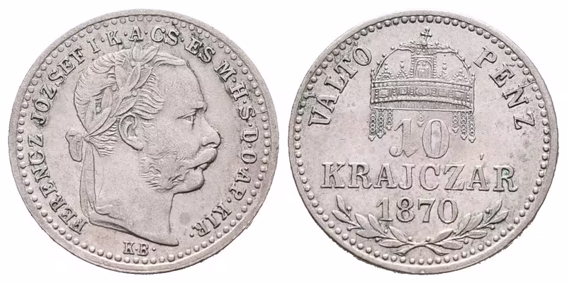 10 Krejcar 1870 KB
