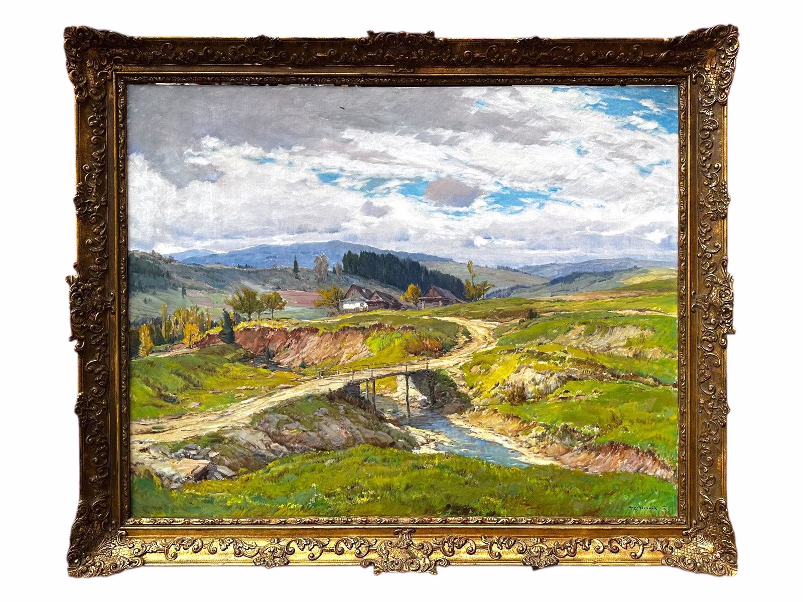 Augustin Mervart: Augustin Mervart (1889 - 1968) - Krajina s můstkem