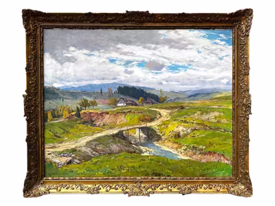 Augustin Mervart: Augustin Mervart (1889 - 1968) - Krajina s můstkem