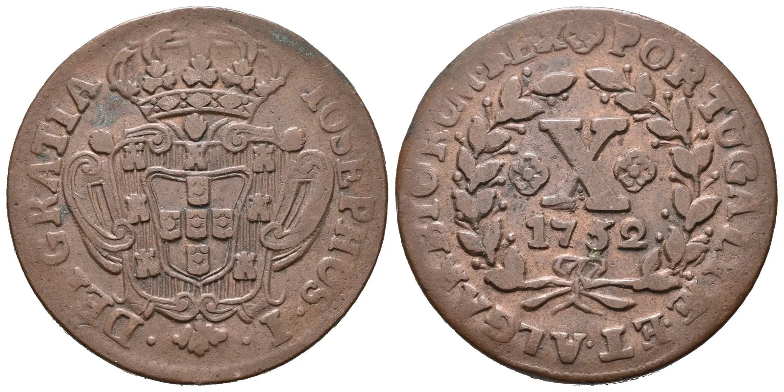Portugalsko, 10 Reis 1752