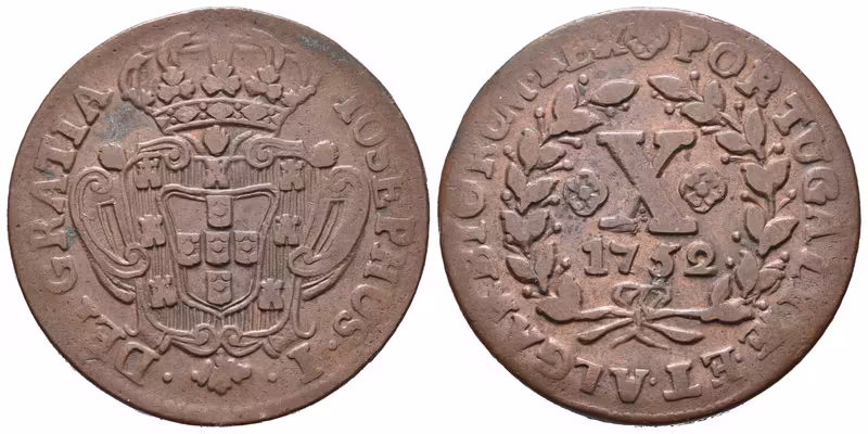 Portugalsko, 10 Reis 1752