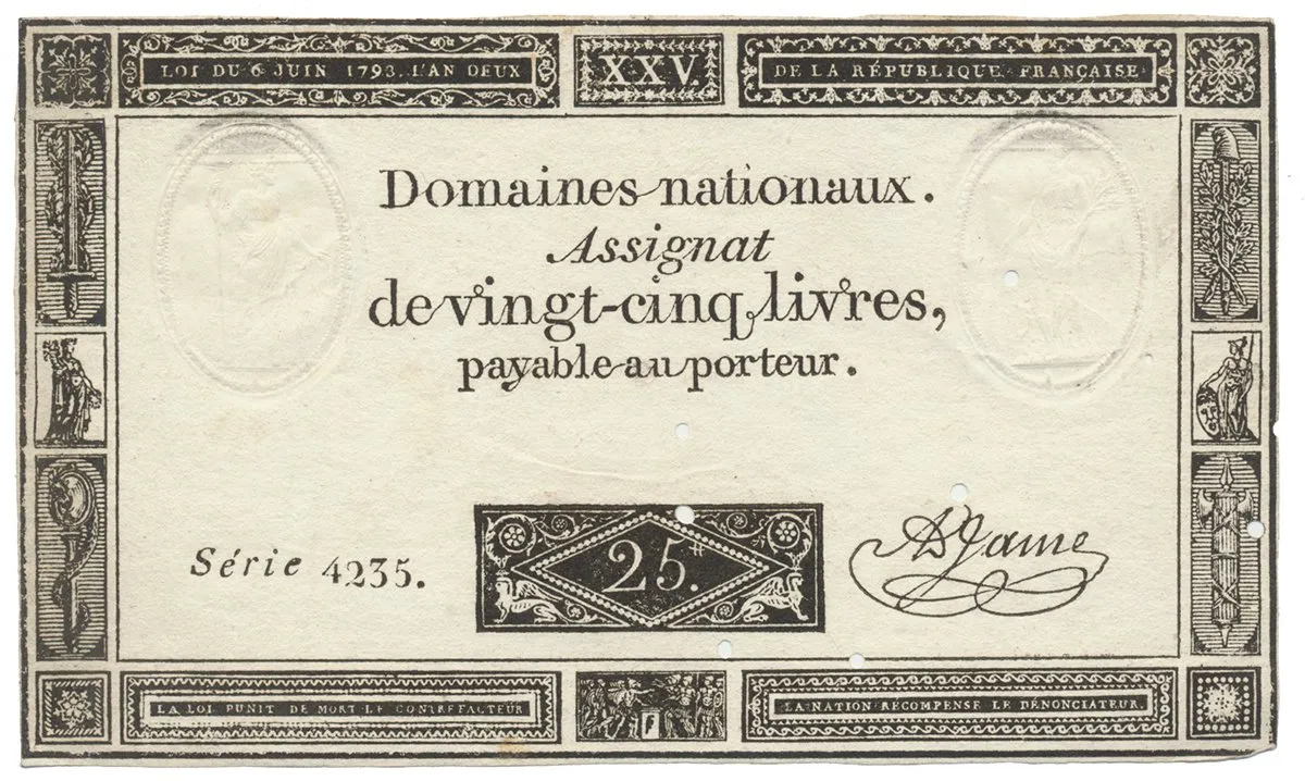 Francie, 25 Livres  6. 6. 1793, P.A71