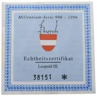 Rakousko, 100 Schilling 1996 - Markgraf Leopold III. - fotografie 2
