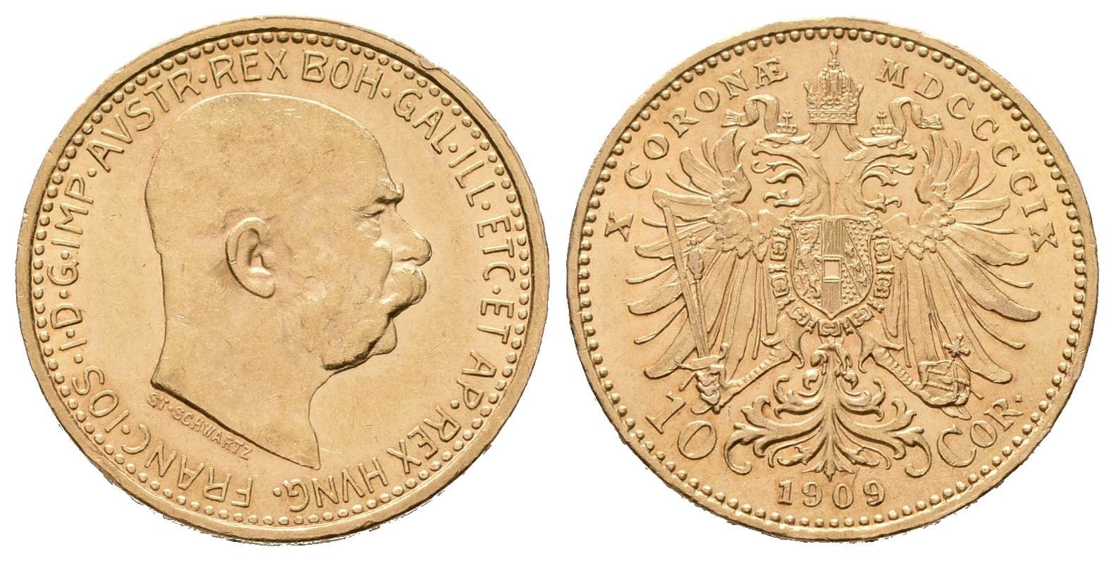 10 Koruna 1909, typ Schwartz