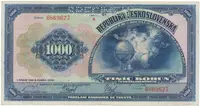 1000 Koruna 1932, série A, SPECIMEN, Hej.26a