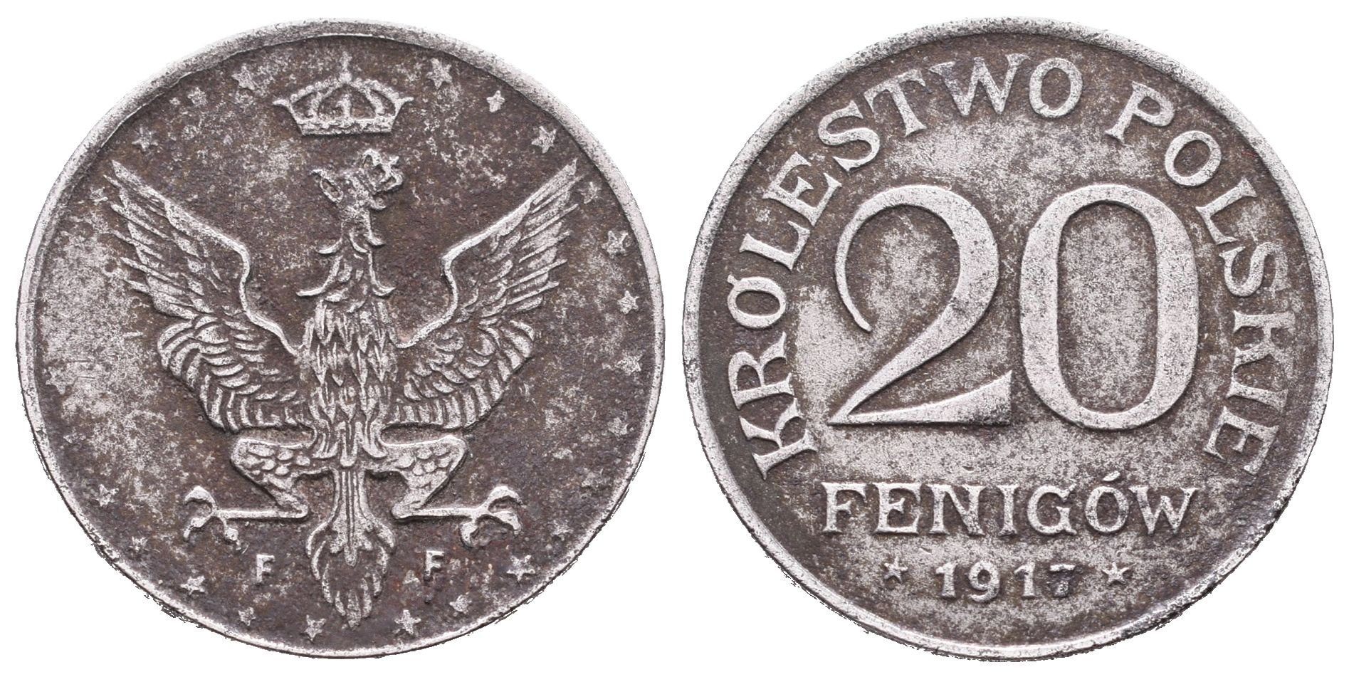 Polsko, 20 Fenig 1917 (Fe)