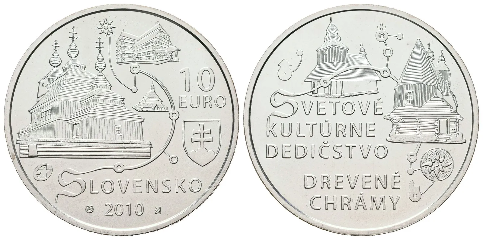 10 Euro 2010 - Dřevěné chrámy, běžná kvalita