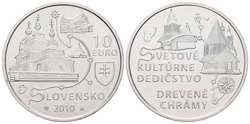 10 Euro 2010 - Dřevěné chrámy, běžná kvalita