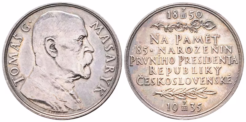 Španiel Otakar -  85. narozeniny TGM, 32 mm