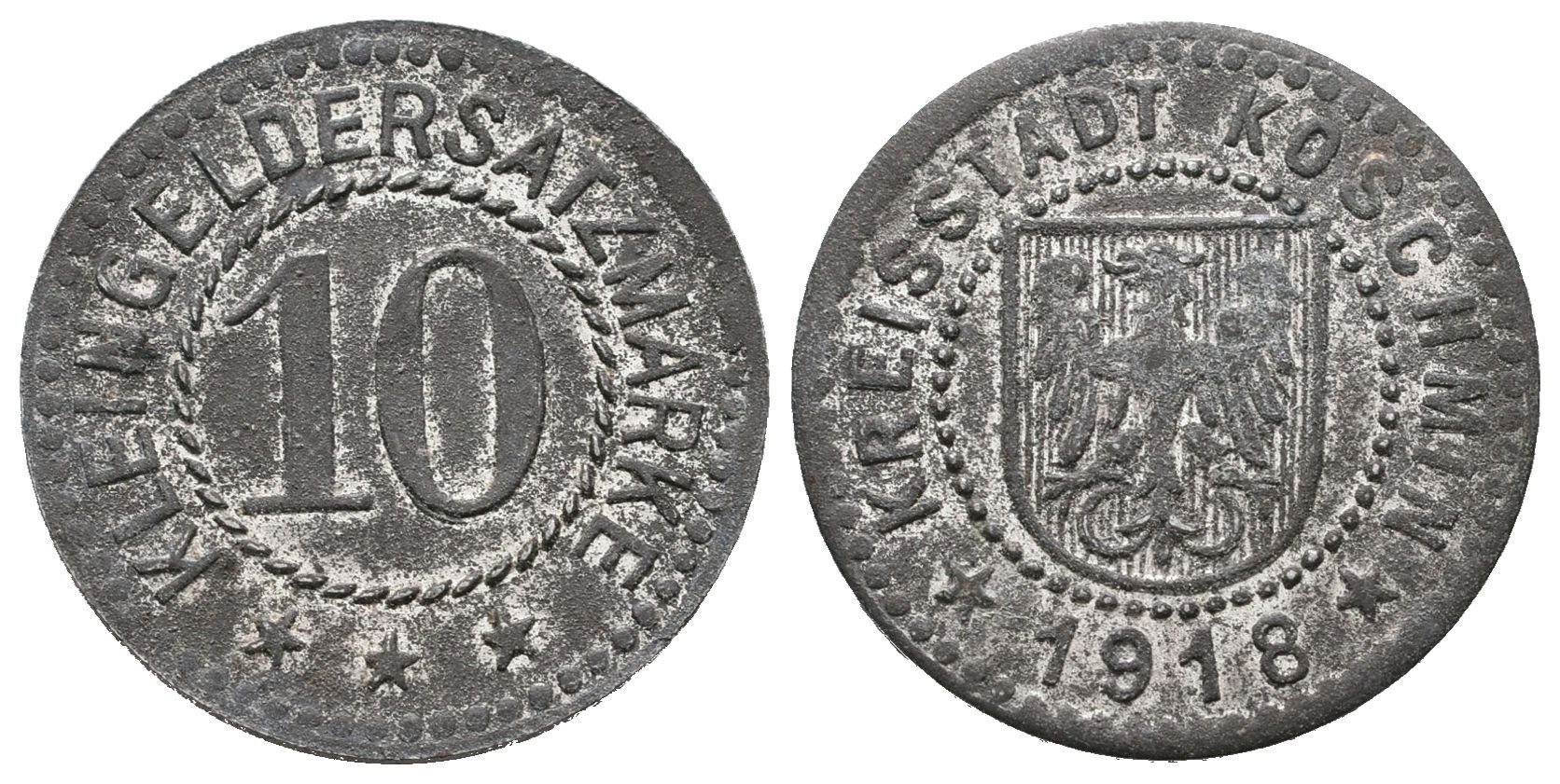 Nouzové ražby, 10 Pfennig 1918 - Koschmin