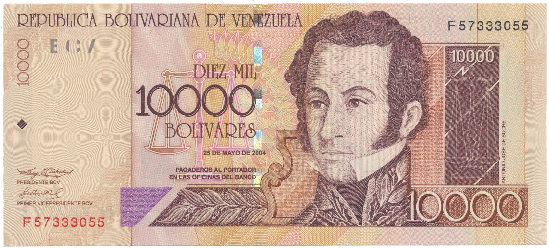 Venezuela, 10.000 Bolivares 2004, P.85d