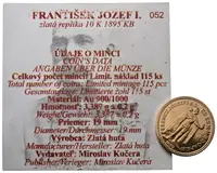 10 Koruna 1895 KB - Novoražba