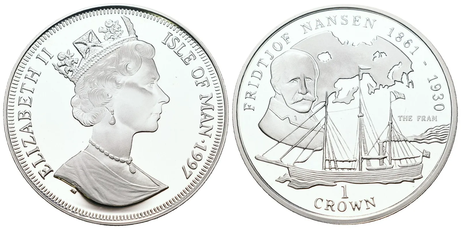 Ostrov Man, 1 Crown 1997 - Fridtjof Nansen