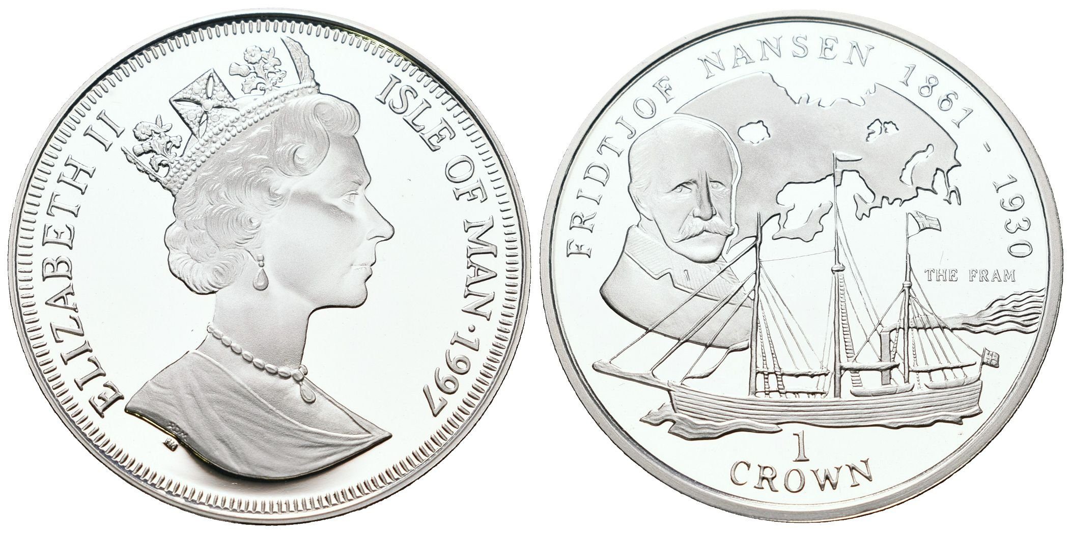 Ostrov Man, 1 Crown 1997 - Fridtjof Nansen