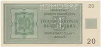 20 Koruna 1944, série G, SPECIMEN, Hej.40b.S1 - fotografie 2