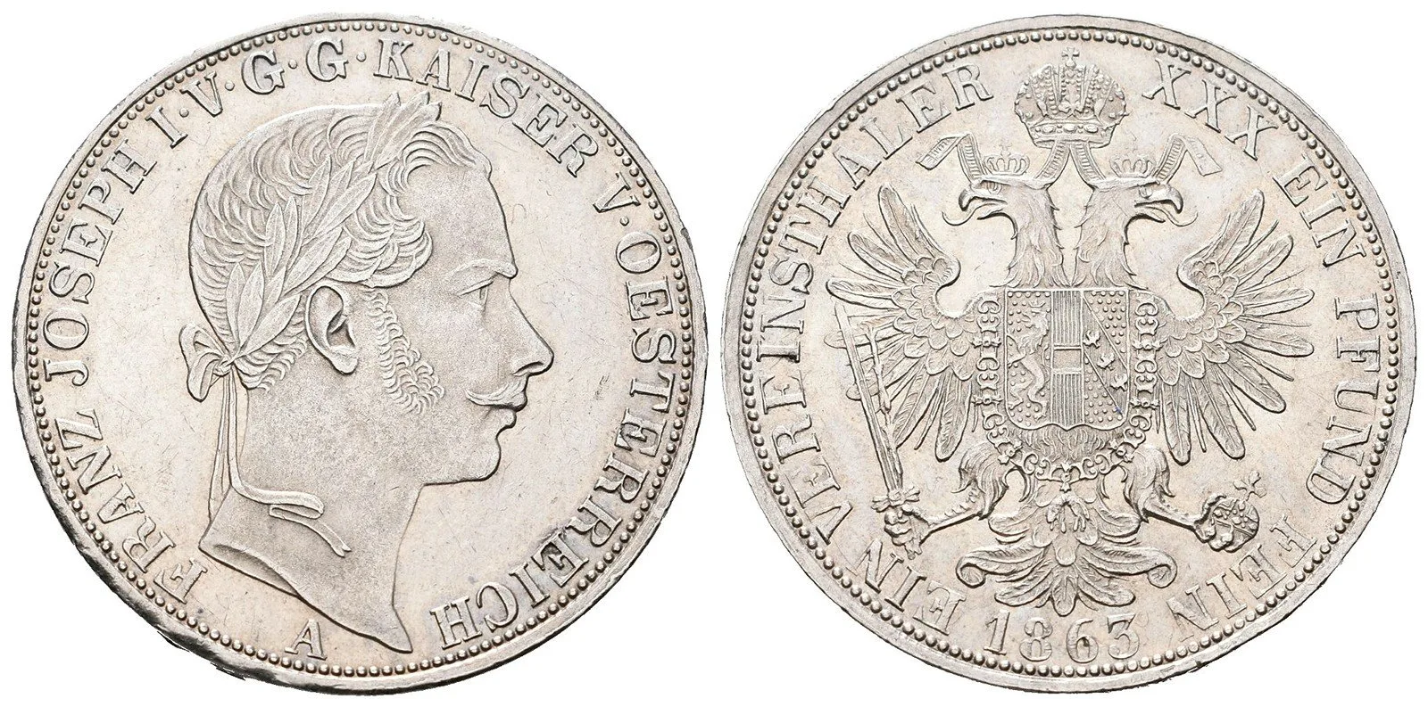 Rakouská a spolková měna, 1857 - 1892 — 1