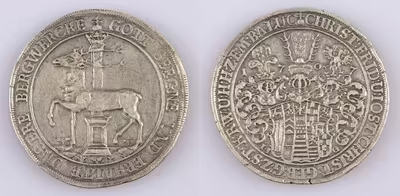Mimořádně vrácný 2 tolar: Stolberg-Stolberg – Doppeltaler 1707, Gründler