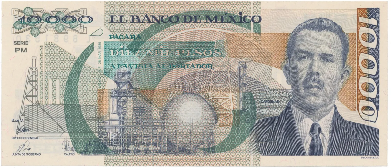 Mexiko, 10.000 Pesos 1989, P.90c