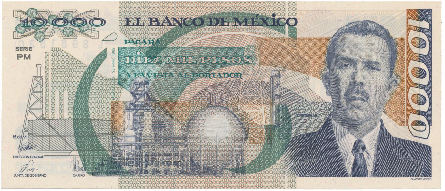 Mexiko, 10.000 Pesos 1989, P.90c