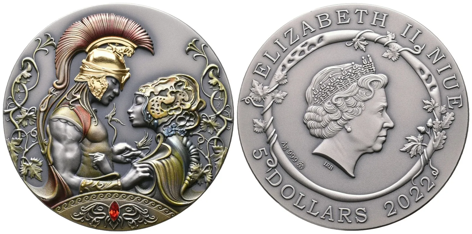 Niue, 5 Dollars 2022 - Médea a Jásón