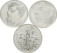 200 Kč 2000 - Vítězslav Nezval, Zdeněk Fibich, 2001 - Nové tisíciletí, — 1