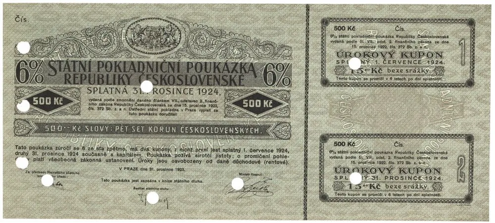 Státní pokladniční poukázky, 1919 - 1939 — 1