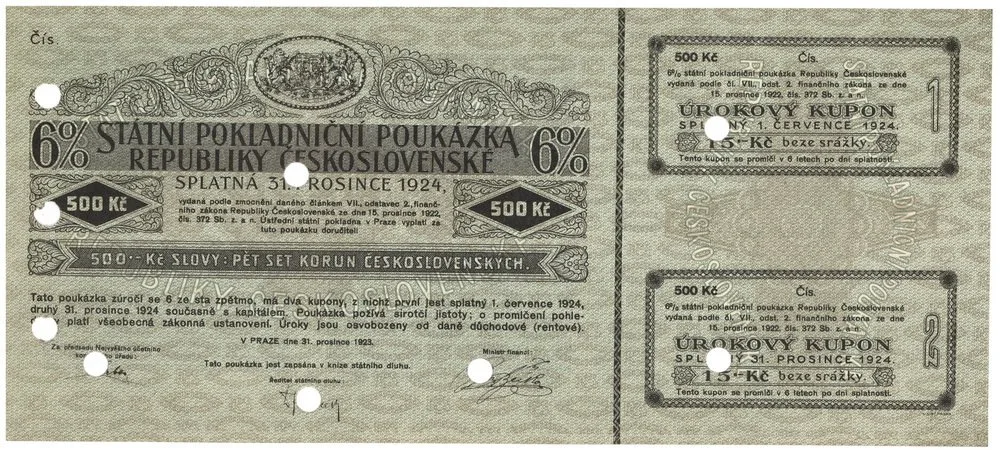 Státní pokladniční poukázky, 1919 - 1939 — 1