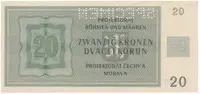 20 Koruna 1944, série A, SPECIMEN, Hej.40a.S1 - fotografie 2