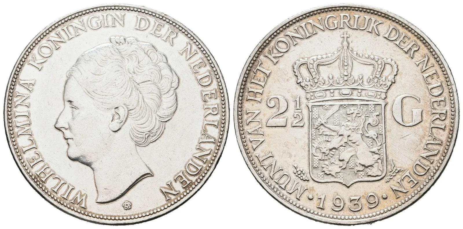 Nizozemí, 2 1/2 Gulden 1939