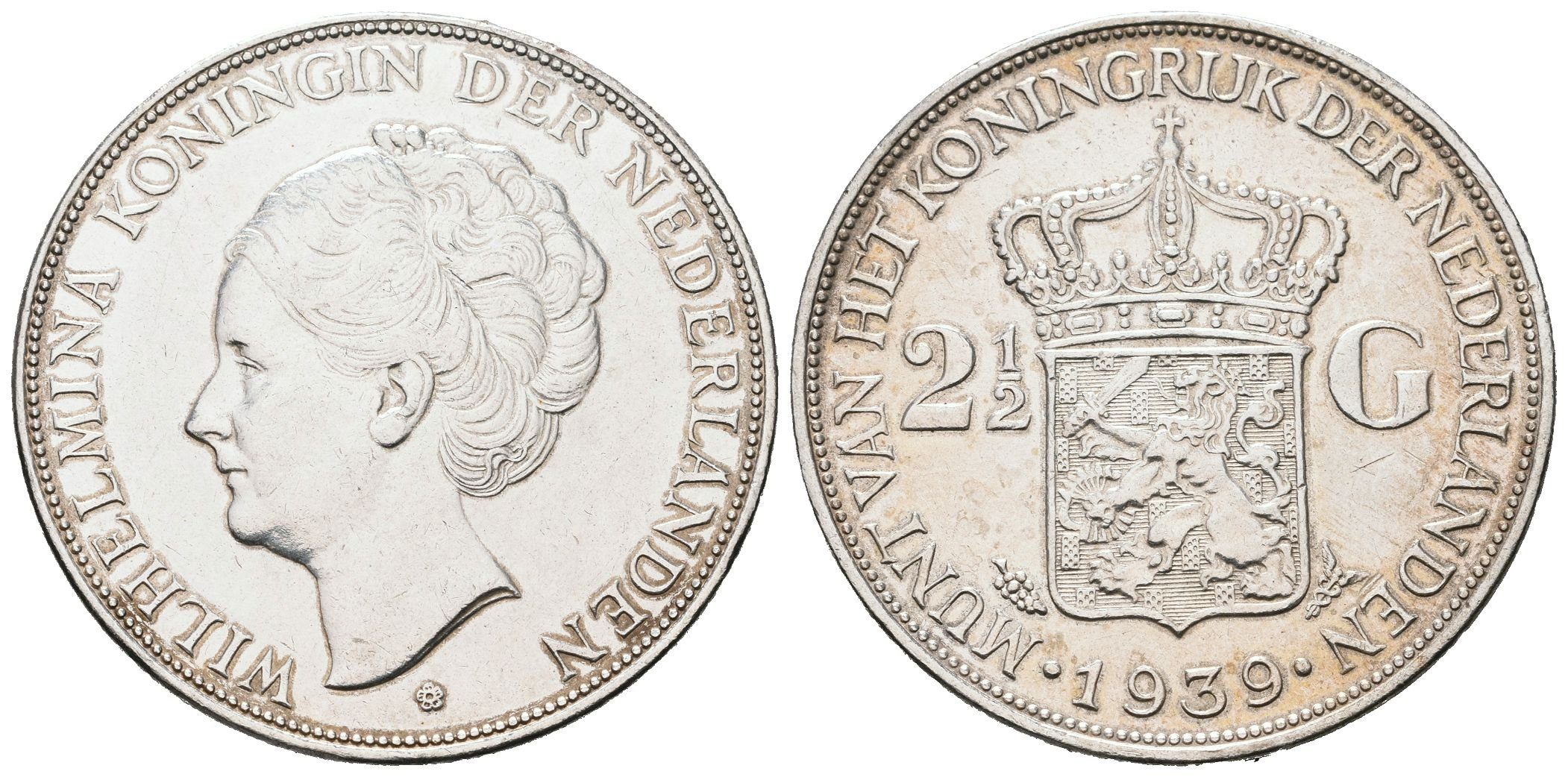 Nizozemí, 2 1/2 Gulden 1939